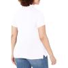 imageNautica Womens 5Button Short Sleeve Breathable 100 Cotton Polo ShirtBright White