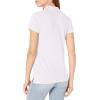 imageNautica Womens 5Button Short Sleeve Breathable 100 Cotton Polo ShirtBright White