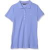 imageNautica Womens 5Button Short Sleeve Breathable 100 Cotton Polo ShirtDeep Peri