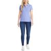 imageNautica Womens 5Button Short Sleeve Breathable 100 Cotton Polo ShirtDeep Peri