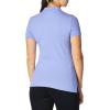 imageNautica Womens 5Button Short Sleeve Breathable 100 Cotton Polo ShirtDeep Peri