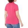 imageNautica Womens 5Button Short Sleeve Breathable 100 Cotton Polo ShirtLeis Pink