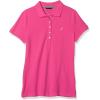 imageNautica Womens 5Button Short Sleeve Breathable 100 Cotton Polo ShirtLeis Pink