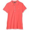imageNautica Womens 5Button Short Sleeve Breathable 100 Cotton Polo ShirtMelon Pink