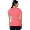 imageNautica Womens 5Button Short Sleeve Breathable 100 Cotton Polo ShirtMelon Pink