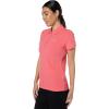 imageNautica Womens 5Button Short Sleeve Breathable 100 Cotton Polo ShirtMelon Pink