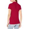 imageNautica Womens 5Button Short Sleeve Breathable 100 Cotton Polo ShirtNautica Red