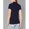 imageNautica Womens 5Button Short Sleeve Breathable 100 Cotton Polo ShirtNavy