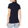 imageNautica Womens 5Button Short Sleeve Breathable 100 Cotton Polo ShirtNavy