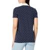 imageNautica Womens 5Button Short Sleeve Breathable 100 Cotton Polo ShirtPoka Dot WhiteNight Sky