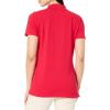 imageNautica Womens 5Button Short Sleeve Breathable 100 Cotton Polo ShirtRegatta Red
