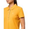 imageNautica Womens 5Button Short Sleeve Breathable 100 Cotton Polo ShirtSunflower