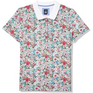 imageNautica Womens 5Button Short Sleeve Breathable 100 Cotton Polo ShirtBloom Multi