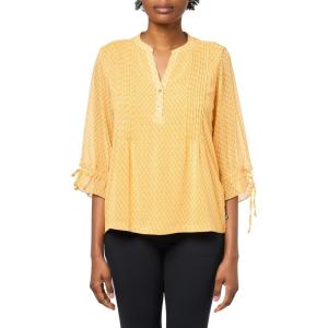 imageNautica Womens 5Button Short Sleeve Breathable 100 Cotton Polo ShirtGolden Glow Multi