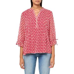 imageNautica Womens 5Button Short Sleeve Breathable 100 Cotton Polo ShirtSamba Multi