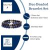 imageNautica 10 mm Stretch Bead Bracelet Set for Men Stainless Steel