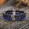 imageNautica 10 mm Stretch Bead Bracelet Set for Men Stainless Steel