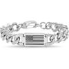 imageNautica American Flag Bracelet for Men Stainless Steel 8 Inches