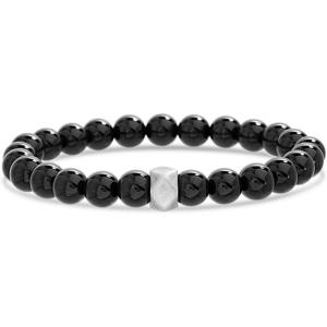 imageNautica 12 mm Stretch Bead Bracelet for Men Stainless Steel