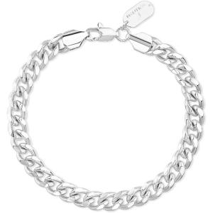 imageNautica 8 mm Cuban Chain Bracelet for Men Stainless Steel 7 Inches
