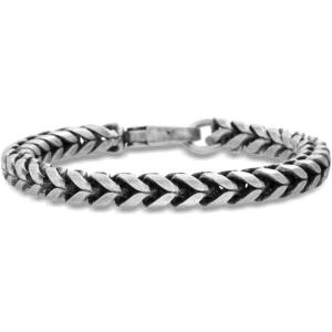 imageNautica 8 mm Twisted Curb Chain for Men Stainless Steel 85 InchesWhite