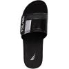 imageNautica Mens Athletic Slide Sandal Adjustable Straps Comfort SlipOnBlackSilver