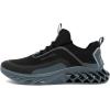 imageNautica Mens Casual Fashion Sneakers  Lightweight LaceUp Athletic Walking Shoes for Gym amp Tennis ComfortableBlack Bluewyern