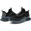 imageNautica Mens Casual Fashion Sneakers  Lightweight LaceUp Athletic Walking Shoes for Gym amp Tennis ComfortableBlack Bluewyern