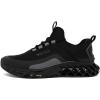 imageNautica Mens Casual Fashion Sneakers  Lightweight LaceUp Athletic Walking Shoes for Gym amp Tennis ComfortableBlack Charcoalwyern