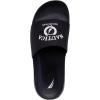 imageNautica Mens Open Toe Slide Sandals  Comfortable Indoor amp Outdoor Shower SlippersBlack White Porter