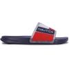 imageNautica Mens Open Toe Slide Sandals  Comfortable Indoor amp Outdoor Shower SlippersBower Clearred White Blue
