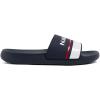 imageNautica Mens Open Toe Slide Sandals  Comfortable Indoor amp Outdoor Shower SlippersNavy Red Whiteatun