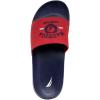 imageNautica Mens Open Toe Slide Sandals  Comfortable Indoor amp Outdoor Shower SlippersRed Navy Porter