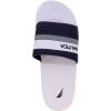 imageNautica Mens Open Toe Slide Sandals  Comfortable Indoor amp Outdoor Shower SlippersTopco StripenavyWhite