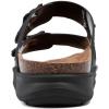 imageNautica Mens Sandals  Casual Slides with 2 Adjustable Buckle Straps and Cork Footbed for Ultimate Comfort and Style RegularWide Width Big SizeBlack Mono