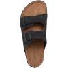 imageNautica Mens Sandals  Casual Slides with 2 Adjustable Buckle Straps and Cork Footbed for Ultimate Comfort and Style RegularWide Width Big SizeBlack Mono