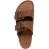 imageNautica Mens Sandals  Casual Slides with 2 Adjustable Buckle Straps and Cork Footbed for Ultimate Comfort and Style RegularWide Width Big SizeCognactumbled