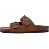 imageNautica Mens Sandals  Casual Slides with 2 Adjustable Buckle Straps and Cork Footbed for Ultimate Comfort and Style RegularWide Width Big SizeCognactumbled