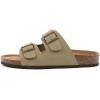 imageNautica Mens Sandals  Casual Slides with 2 Adjustable Buckle Straps and Cork Footbed for Ultimate Comfort and Style RegularWide Width Big SizeLight Tantriun