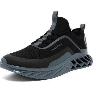 imageNautica Mens Casual Fashion Sneakers  Lightweight LaceUp Athletic Walking Shoes for Gym amp Tennis ComfortableBlack Bluewyern