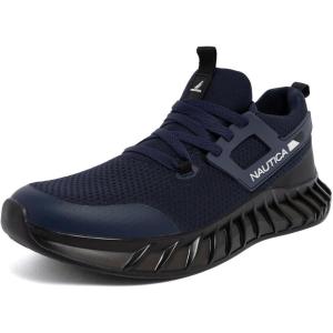 imageNautica Mens Casual Fashion Sneakers  Lightweight LaceUp Athletic Walking Shoes for Gym amp Tennis ComfortableNavy Blacklazith