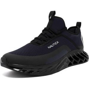 imageNautica Mens Casual Fashion Sneakers  Lightweight LaceUp Athletic Walking Shoes for Gym amp Tennis ComfortableNavy Blackwyern