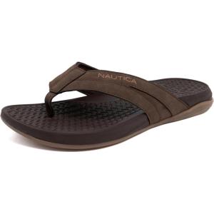 imageNautica Mens Flip Flop Beach Sandal Boat Slide Water SlippersChocolatedanix