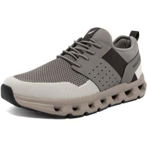 imageNautica Mens Running Sneakers Sport Fashion LaceUp Athletic Soft Shoes for Gym Tennis Men  Cushioned Breathable Lightweight amp ComfortableAsh Taupe Zer