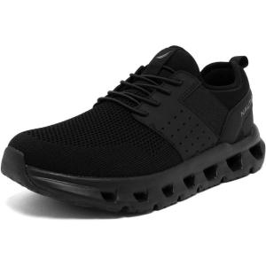 imageNautica Mens Running Sneakers Sport Fashion LaceUp Athletic Soft Shoes for Gym Tennis Men  Cushioned Breathable Lightweight amp ComfortableBlack Mono Zer