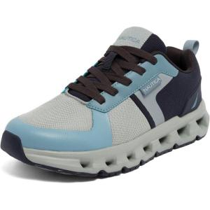 imageNautica Mens Running Sneakers Sport Fashion LaceUp Athletic Soft Shoes for Gym Tennis Men  Cushioned Breathable Lightweight amp ComfortableGrey Blue