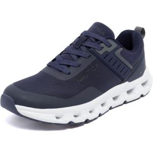 imageNautica Mens Running Sneakers Sport Fashion LaceUp Athletic Soft Shoes for Gym Tennis Men  Cushioned Breathable Lightweight amp ComfortableNavy Charcoalbolang