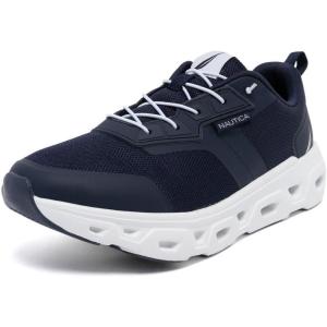 imageNautica Mens Running Sneakers Sport Fashion LaceUp Athletic Soft Shoes for Gym Tennis Men  Cushioned Breathable Lightweight amp ComfortableNavy White Kamilo