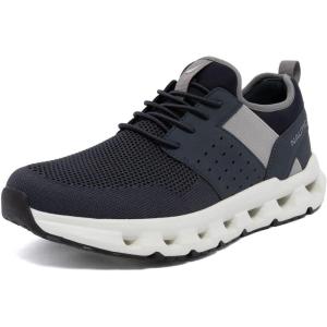 imageNautica Mens Running Sneakers Sport Fashion LaceUp Athletic Soft Shoes for Gym Tennis Men  Cushioned Breathable Lightweight amp ComfortableNavy Zer