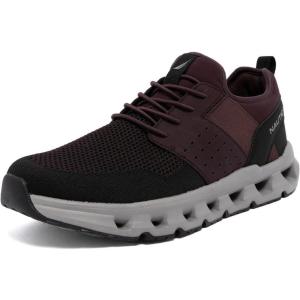 imageNautica Mens Running Sneakers Sport Fashion LaceUp Athletic Soft Shoes for Gym Tennis Men  Cushioned Breathable Lightweight amp ComfortablePlum Black Zer